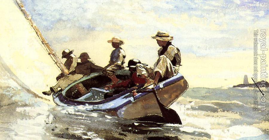 Winslow Homer : Sailing the Catboat